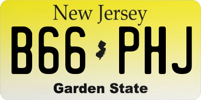 NJ license plate B66PHJ