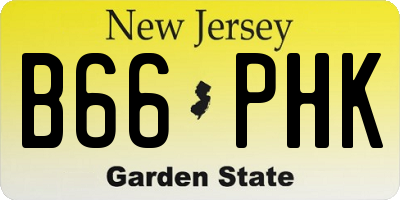 NJ license plate B66PHK