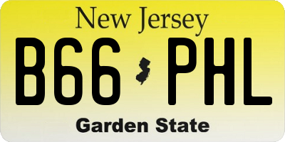 NJ license plate B66PHL
