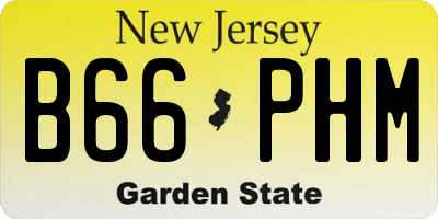NJ license plate B66PHM