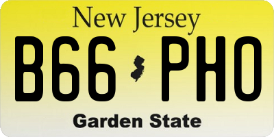 NJ license plate B66PHO