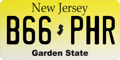 NJ license plate B66PHR
