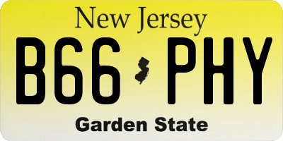NJ license plate B66PHY