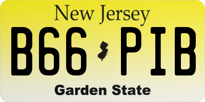 NJ license plate B66PIB