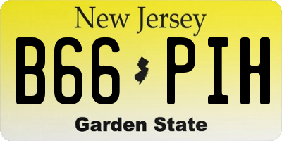 NJ license plate B66PIH