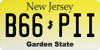 NJ license plate B66PII
