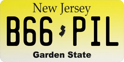 NJ license plate B66PIL
