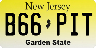 NJ license plate B66PIT
