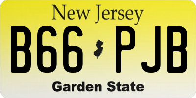 NJ license plate B66PJB