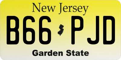 NJ license plate B66PJD