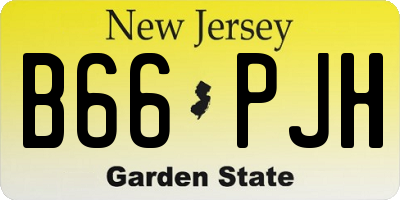 NJ license plate B66PJH