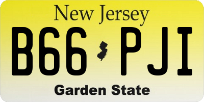 NJ license plate B66PJI