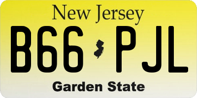 NJ license plate B66PJL