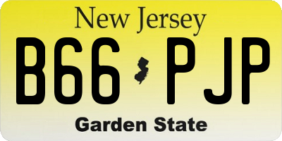NJ license plate B66PJP
