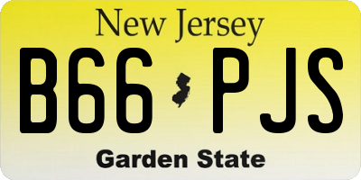NJ license plate B66PJS