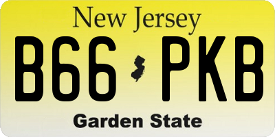 NJ license plate B66PKB