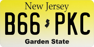 NJ license plate B66PKC