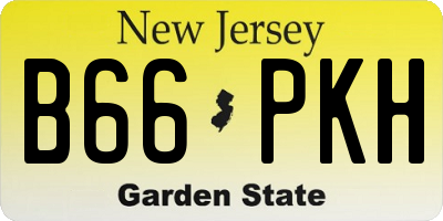 NJ license plate B66PKH