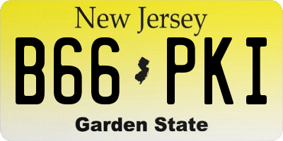 NJ license plate B66PKI