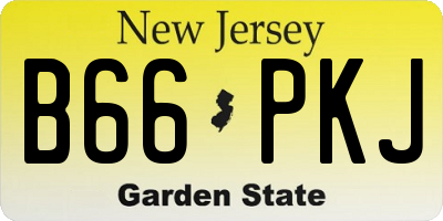 NJ license plate B66PKJ