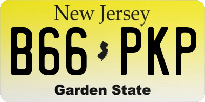 NJ license plate B66PKP