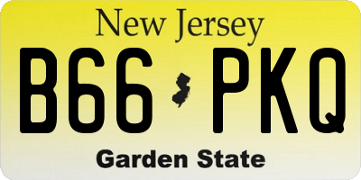 NJ license plate B66PKQ