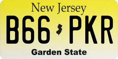 NJ license plate B66PKR