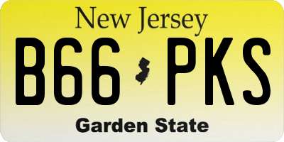 NJ license plate B66PKS