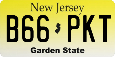 NJ license plate B66PKT