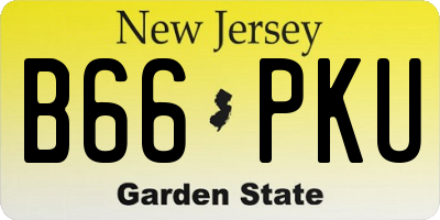NJ license plate B66PKU