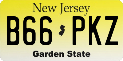 NJ license plate B66PKZ