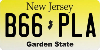 NJ license plate B66PLA