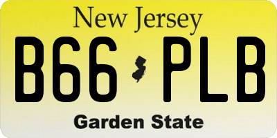 NJ license plate B66PLB