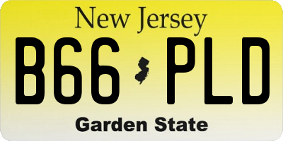 NJ license plate B66PLD