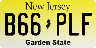 NJ license plate B66PLF