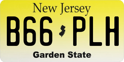 NJ license plate B66PLH