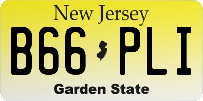 NJ license plate B66PLI