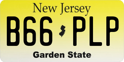 NJ license plate B66PLP