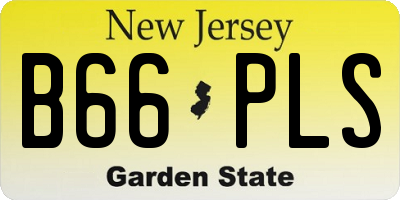 NJ license plate B66PLS