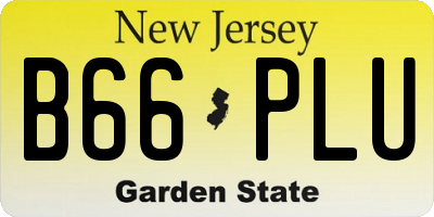NJ license plate B66PLU