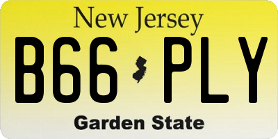 NJ license plate B66PLY