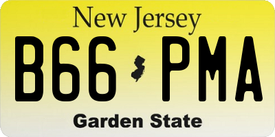 NJ license plate B66PMA