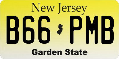 NJ license plate B66PMB