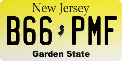 NJ license plate B66PMF