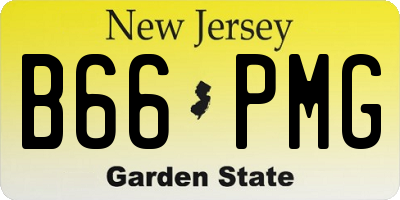 NJ license plate B66PMG