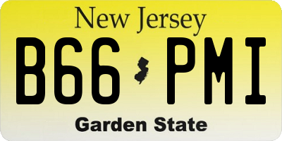NJ license plate B66PMI