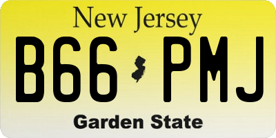 NJ license plate B66PMJ