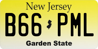 NJ license plate B66PML