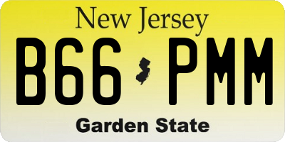 NJ license plate B66PMM