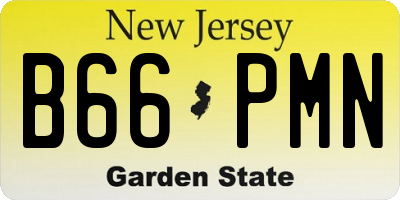 NJ license plate B66PMN